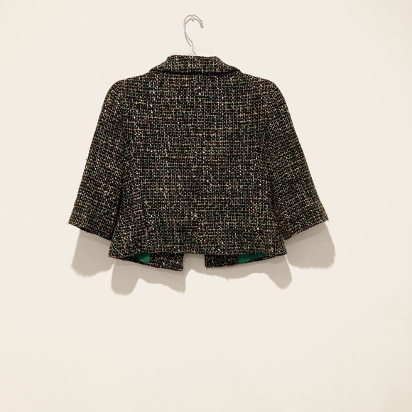 Ann Taylor Loft 3 Button Cropped Tweed Blazer Multi-Colored, Size 0 - Picture 12 of 12